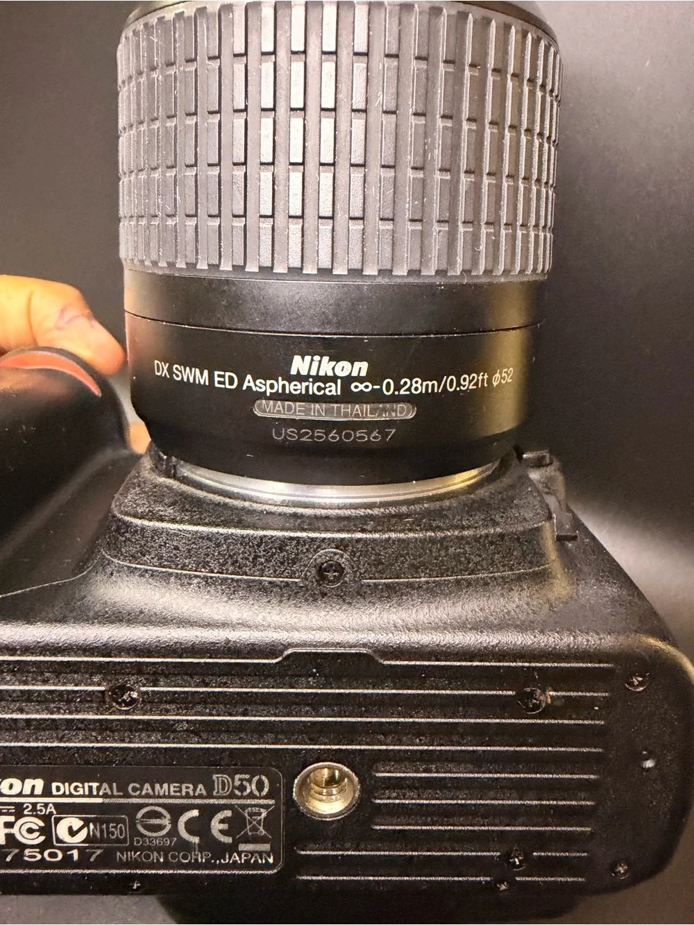 Nikon D50 DSLR Camera + 18-55mm Lens AS-IS Parts Repair